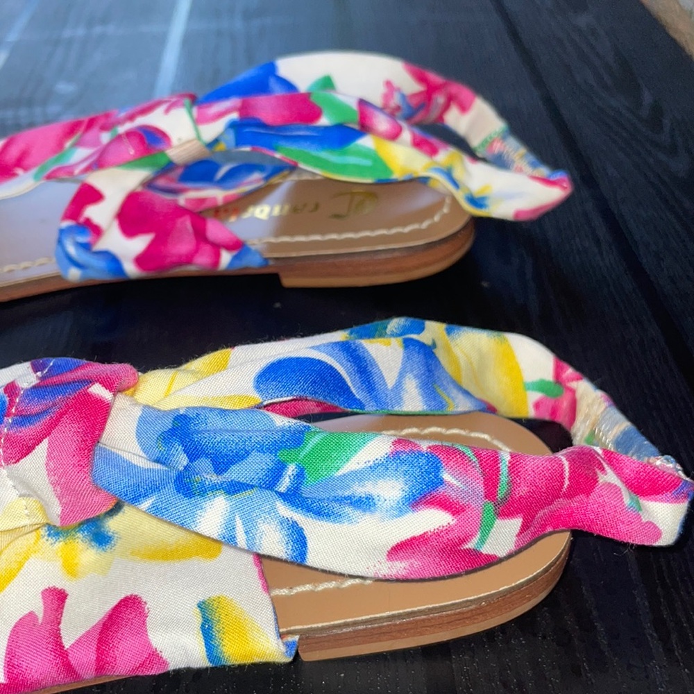 NWT Boho Candela Thong flat MULTICOLOR FLORAL hippie TROPICAL flower SANDAL 7 - Picture 5 of 11